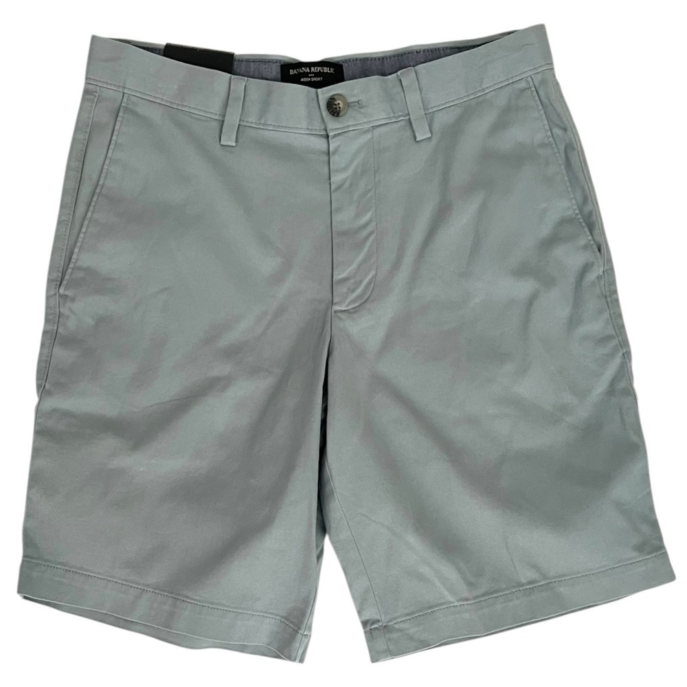 Banana Republic Stretch Aiden Slim Fit 10‎ Inch Inseam Shorts Men's Size 30 Gray